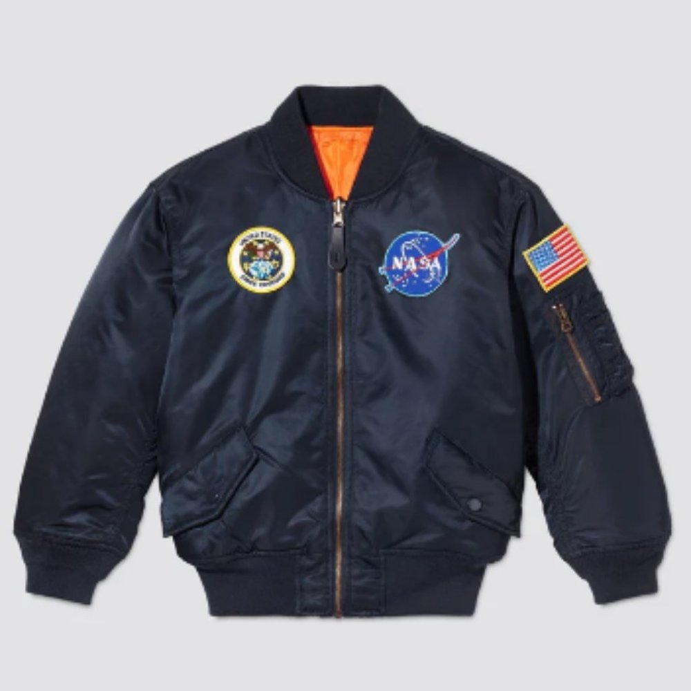 NASA Space Command Navy Bomber Jacket - Picture 2 of 13